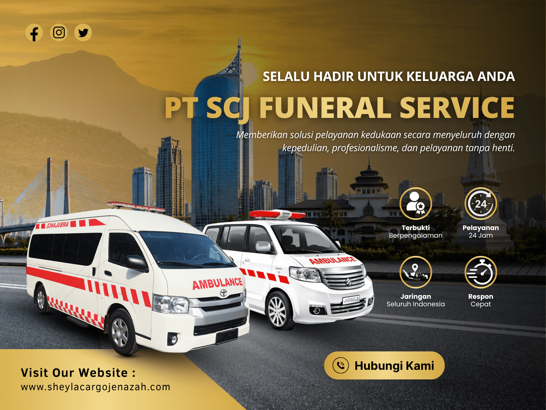 Jasa Pelayanan Kedukaan & Pengiriman Jenazah 24 Jam